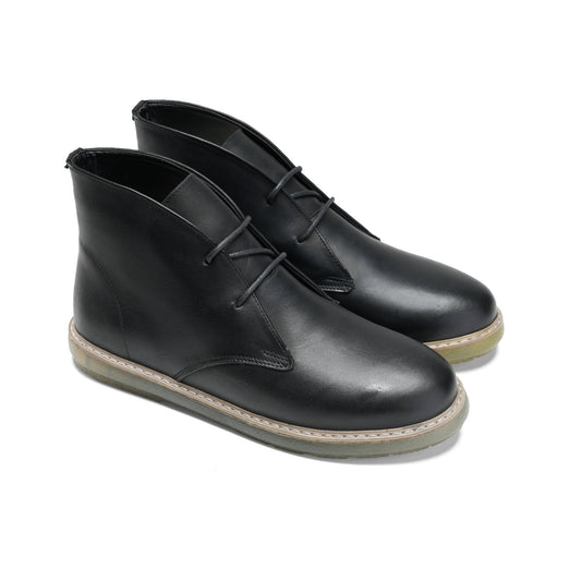 Polished Black Leather Boot