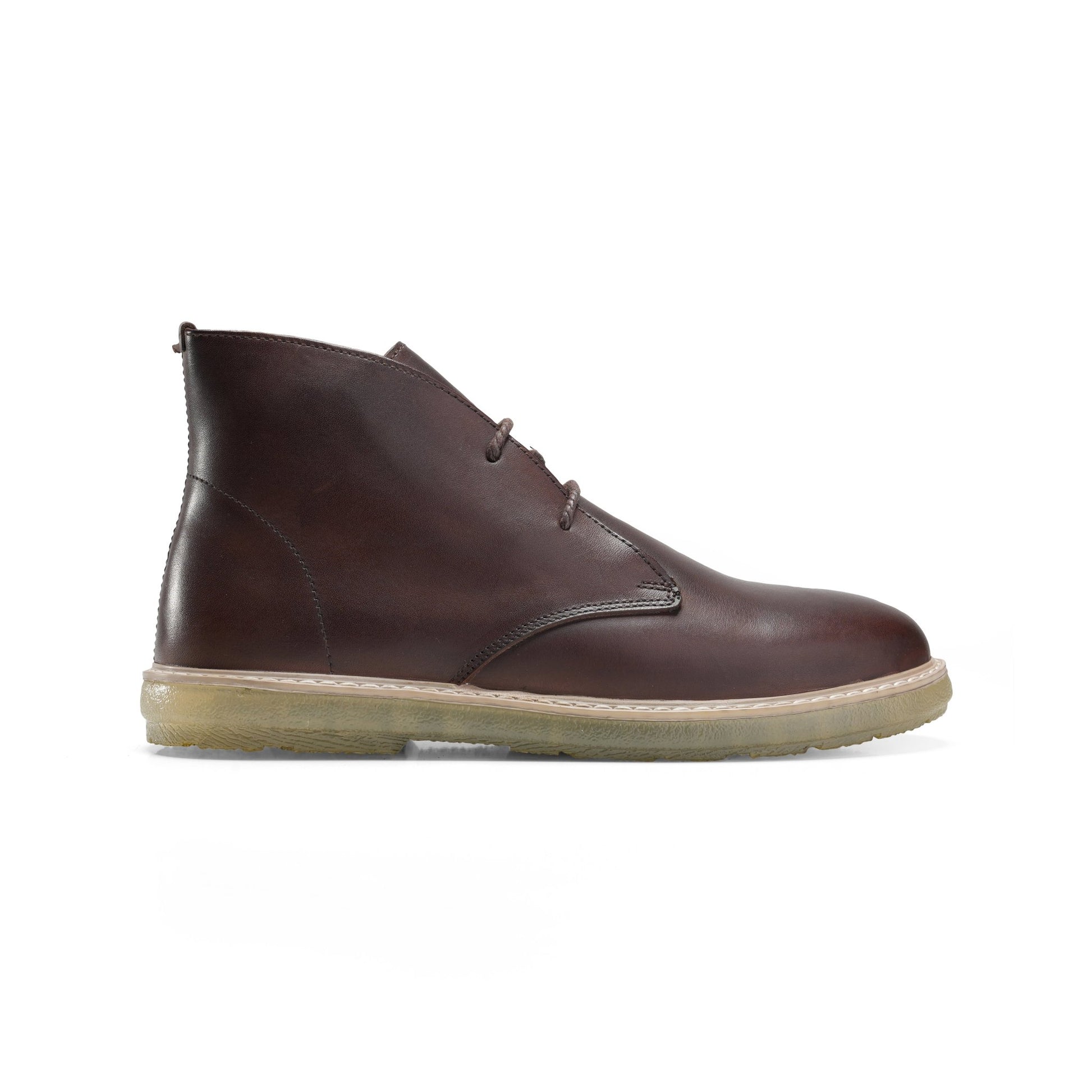 Polished Brown Leather Boot - Crestshoes