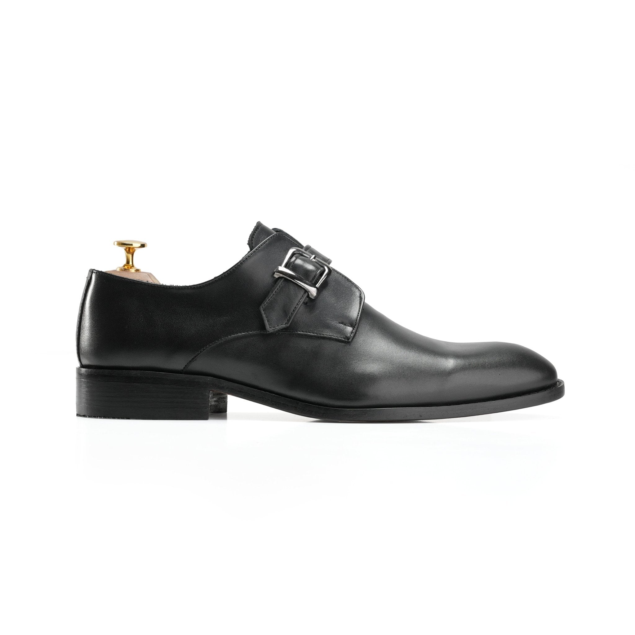 Pure Genuine Leather Shoes - Black - Crestshoes