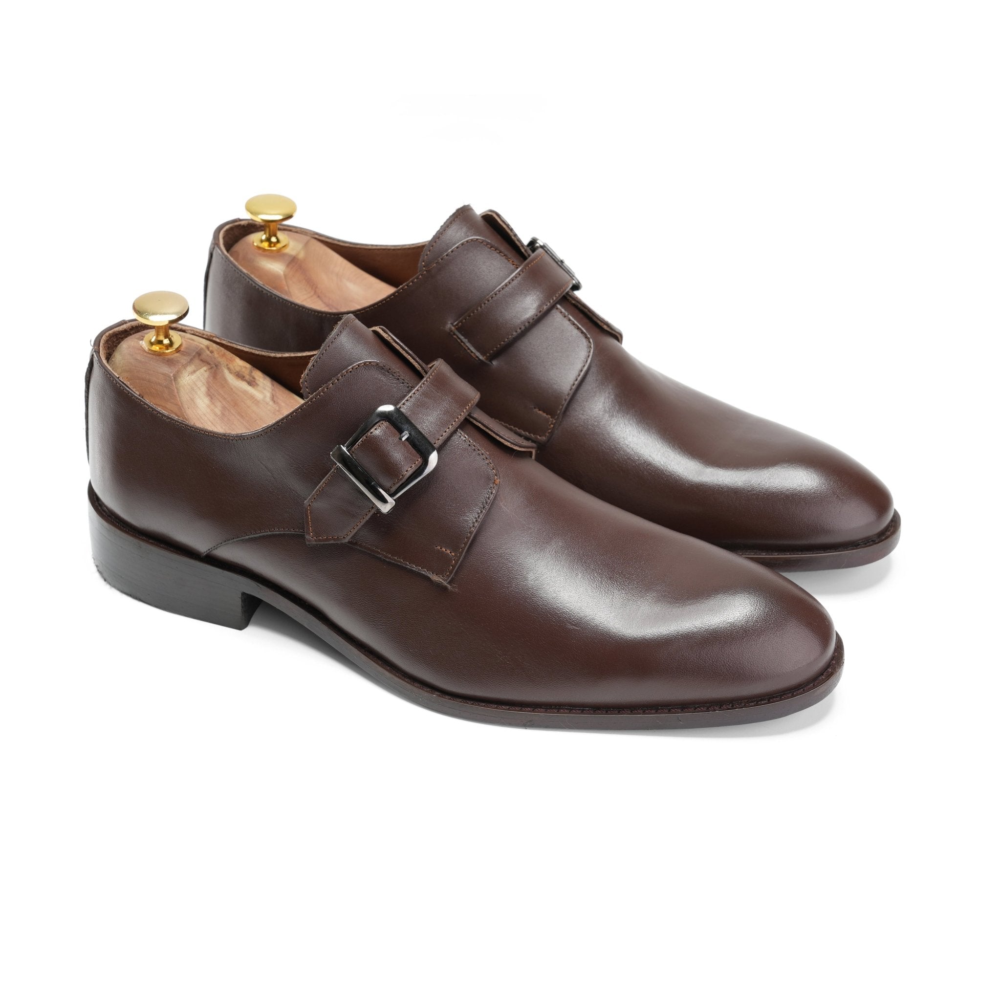 Pure Genuine Leather Shoes - Brown - Crestshoes