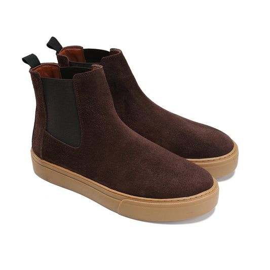 Refined Chukka-Style Leather Boot - Brown