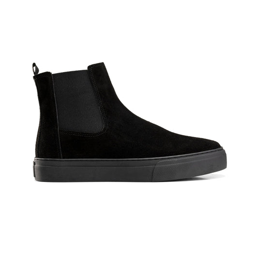 Refined Chukka-Style Leather Boot - Black