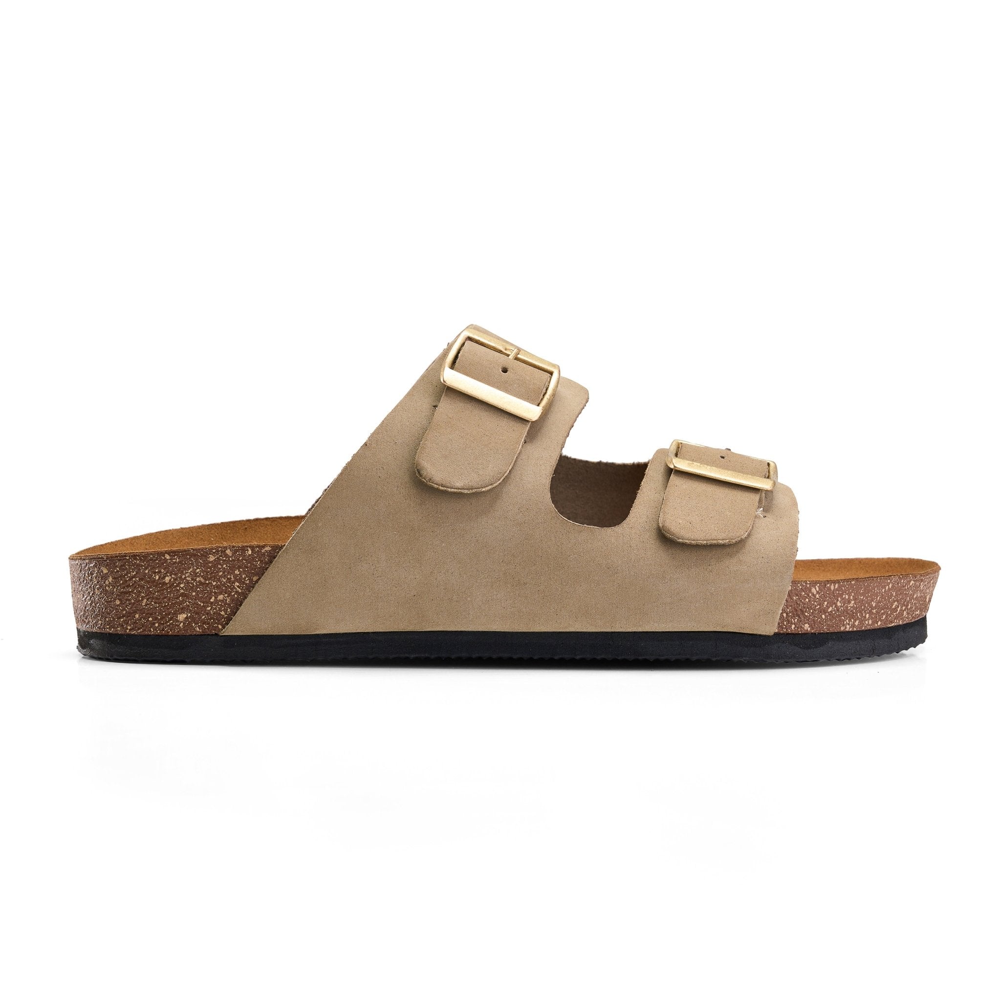 Relax Buckle Slide - Beige - Crestshoes
