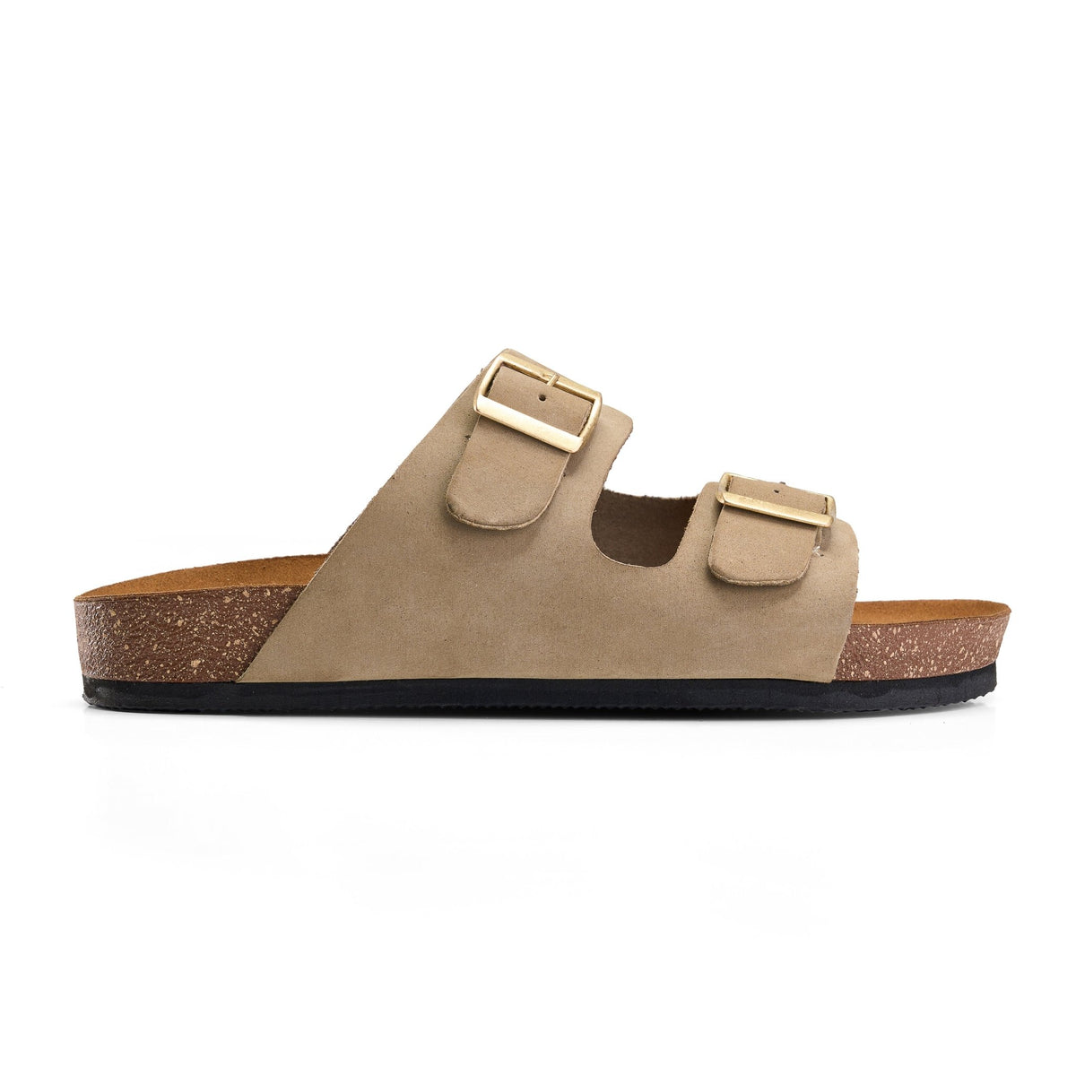Relax Buckle Slide - Beige - Crestshoes