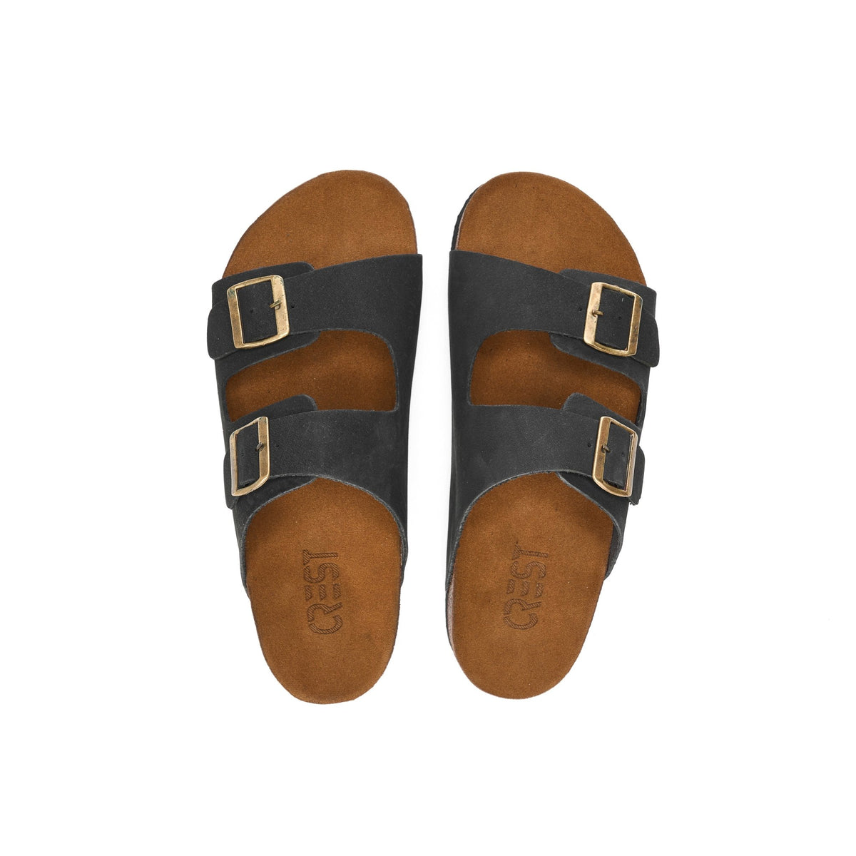 Relax Buckle Slide - Black - Crestshoes