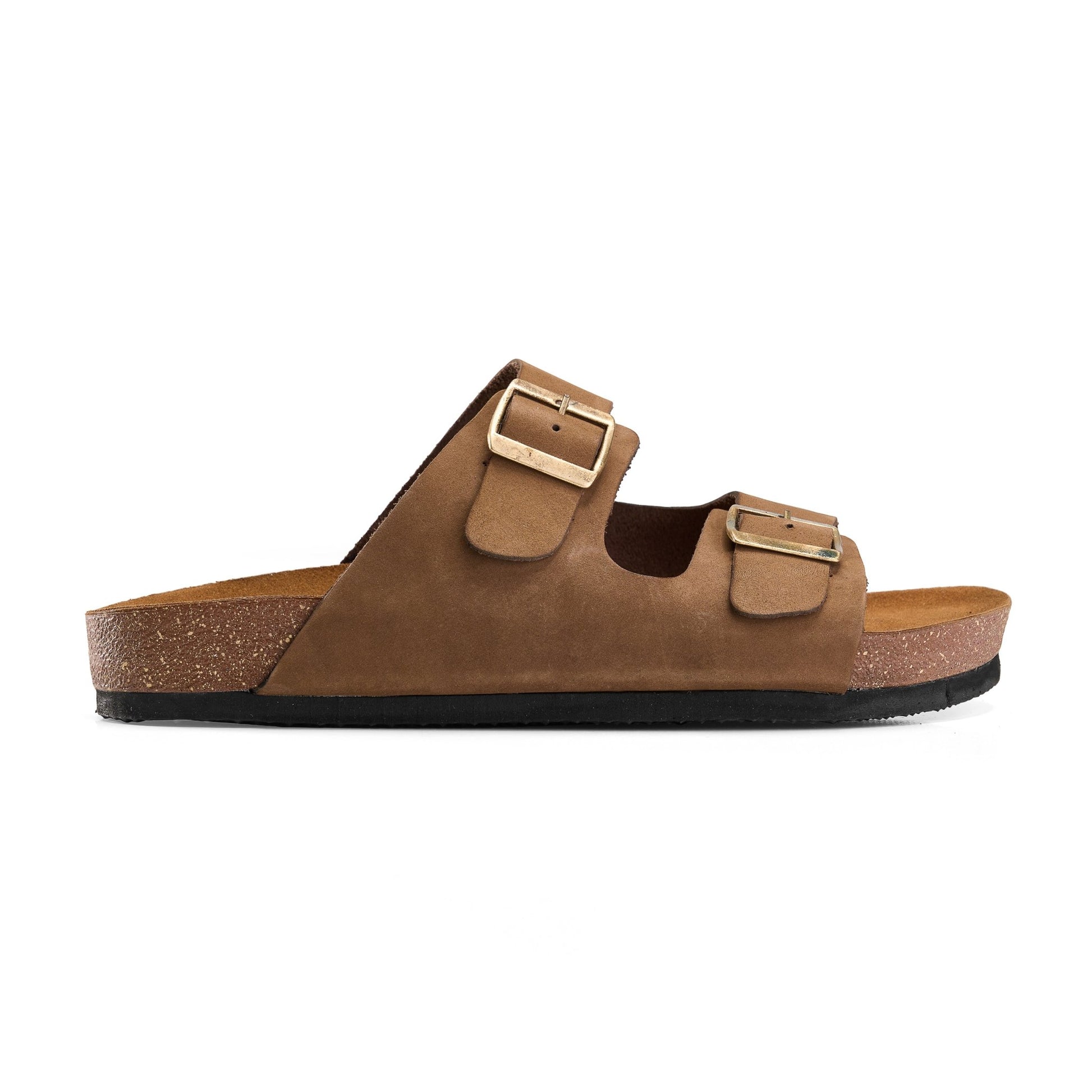 Relax Buckle Slide - Brown - Crestshoes