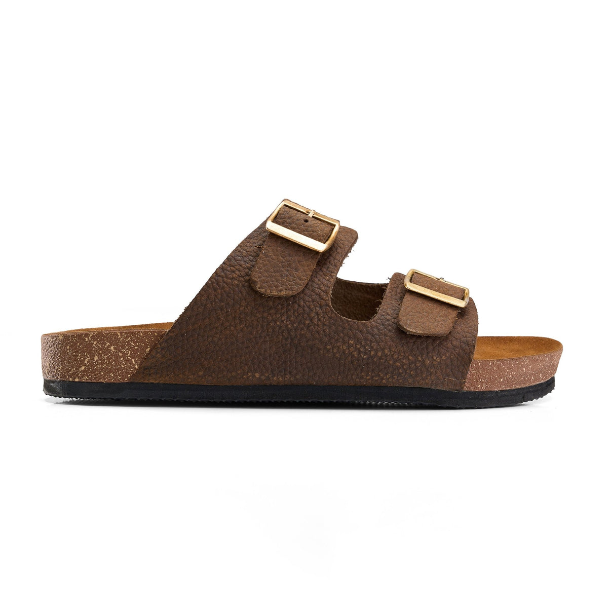 Relax Buckle Slide - Brown - Crestshoes