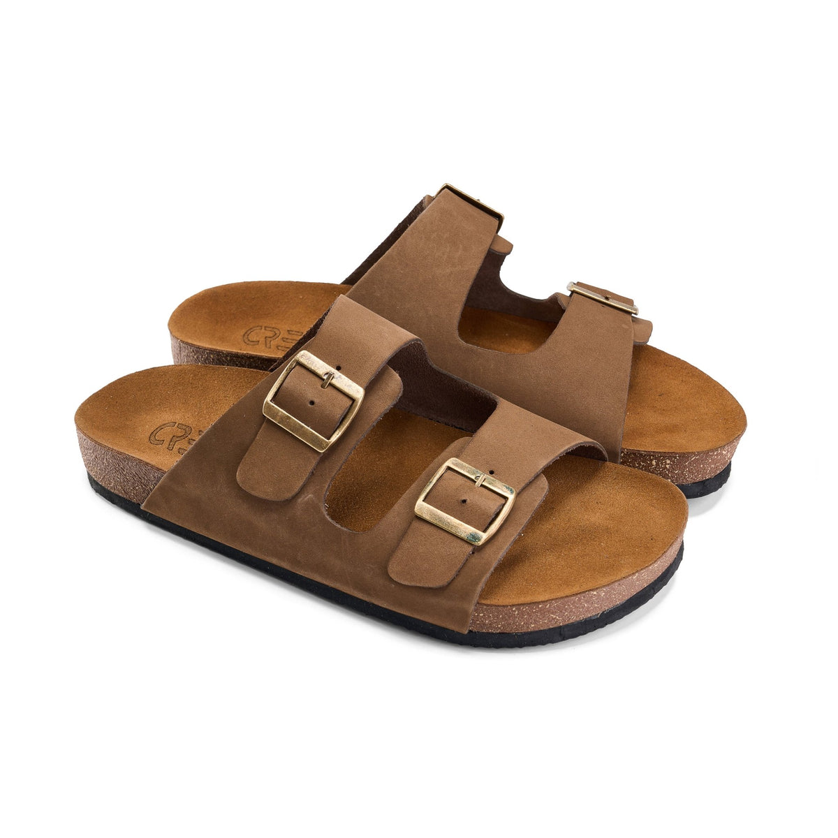 Relax Buckle Slide - Brown - Crestshoes