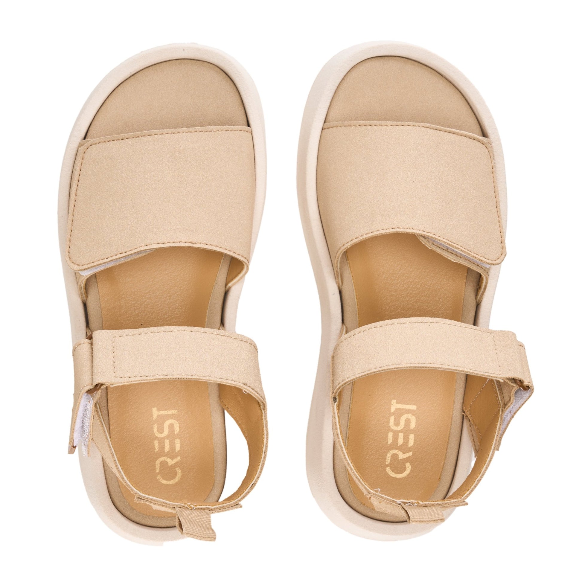 Shine Walk Sandals - Beige - Crestshoes