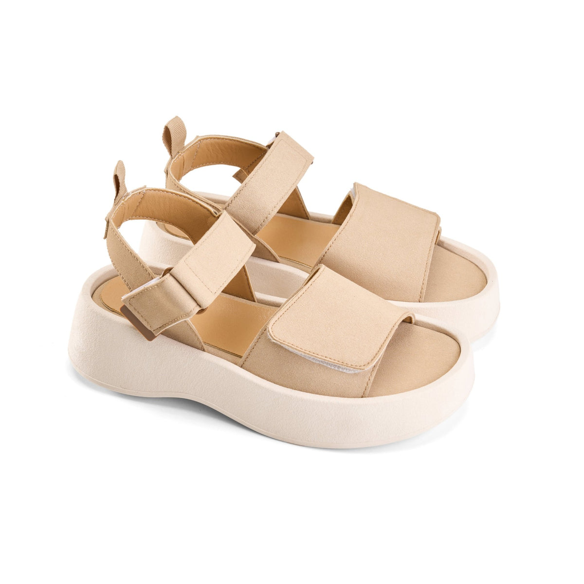 Shine Walk Sandals - Beige - Crestshoes