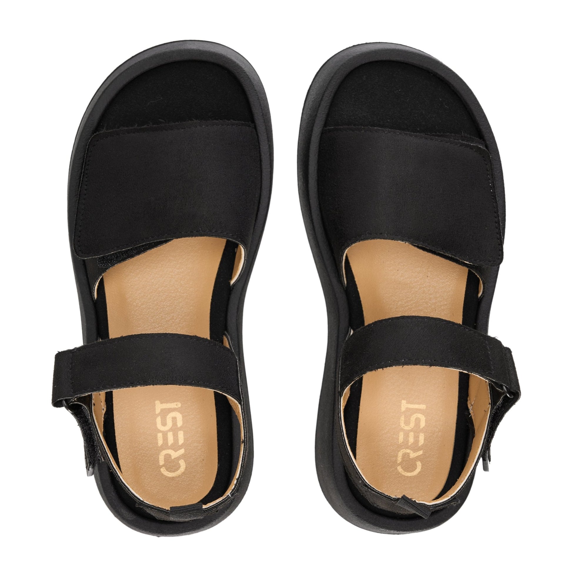 Shine Walk Sandals - Black - Crestshoes