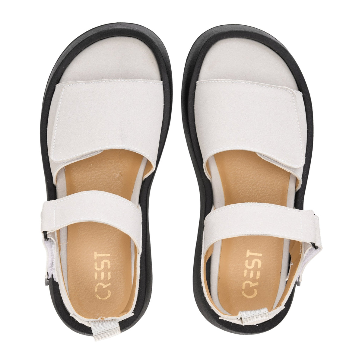 Shine Walk Sandals - White - Crestshoes