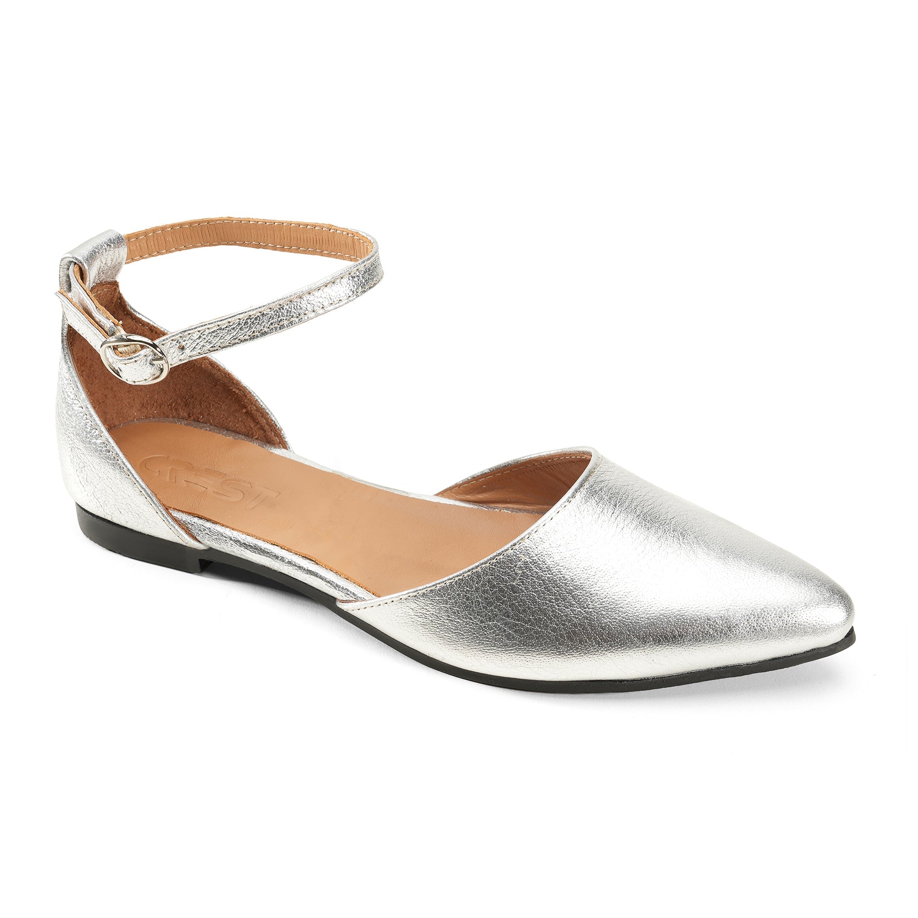 silver Gleam Flats - Crestshoes