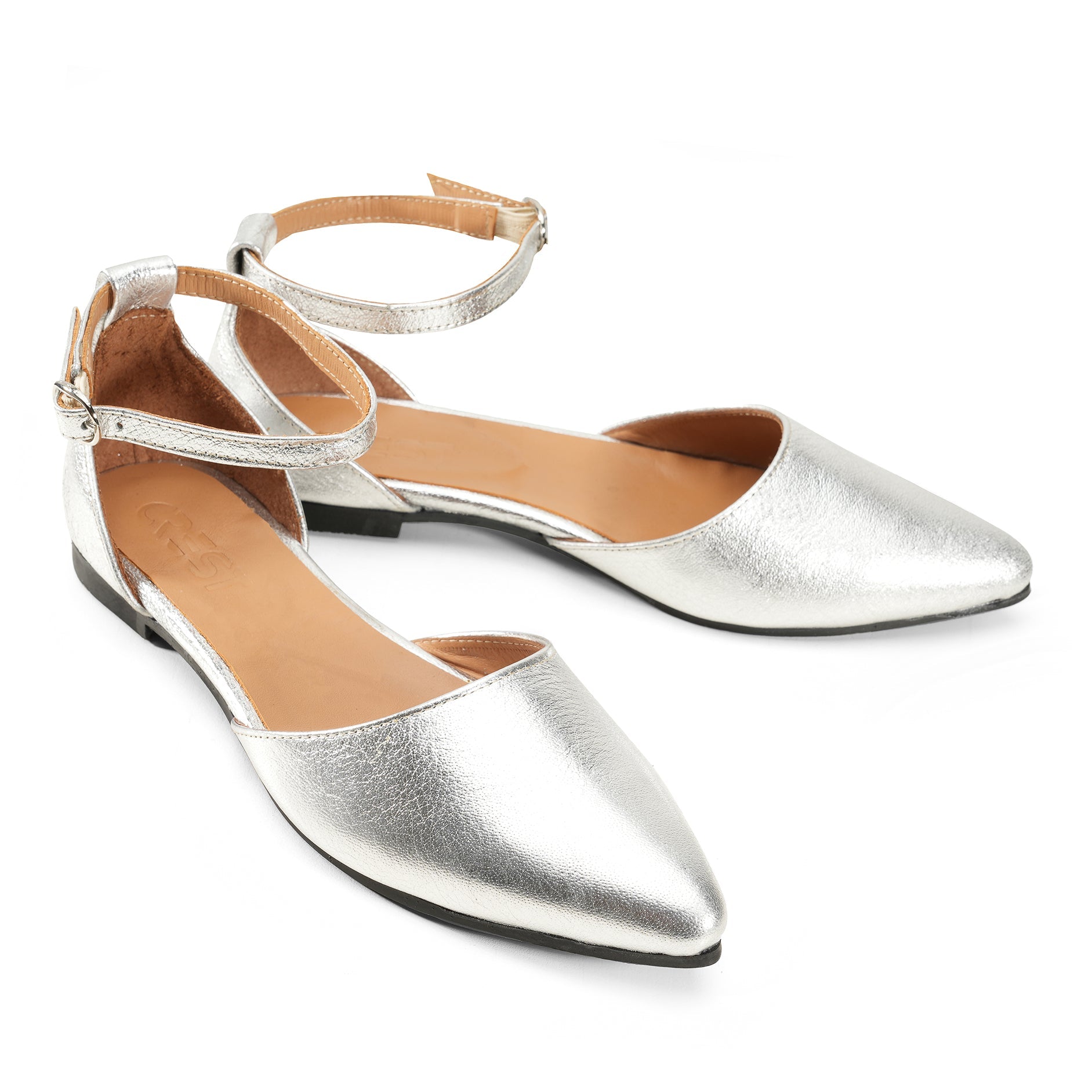 silver Gleam Flats - Crestshoes