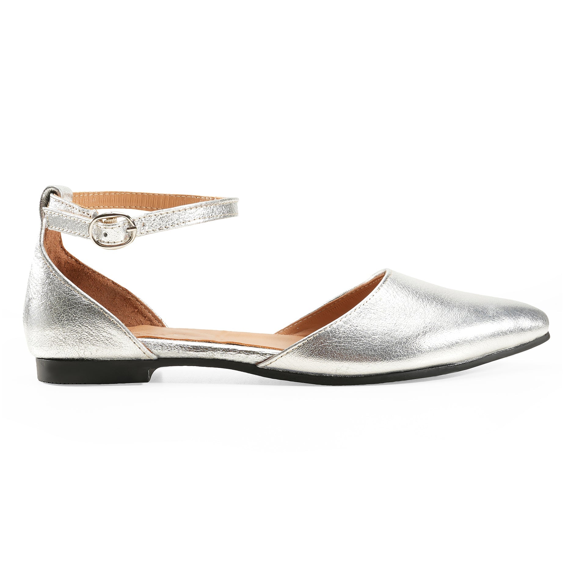 silver Gleam Flats - Crestshoes