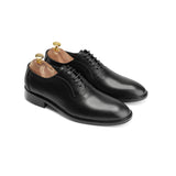 Sleek Black Leather Formal Shoes - Crestshoes
