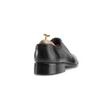 Sleek Black Leather Formal Shoes - Crestshoes