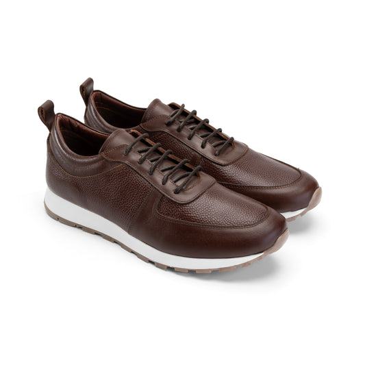 Sneaker | brushed calf leather - Brown