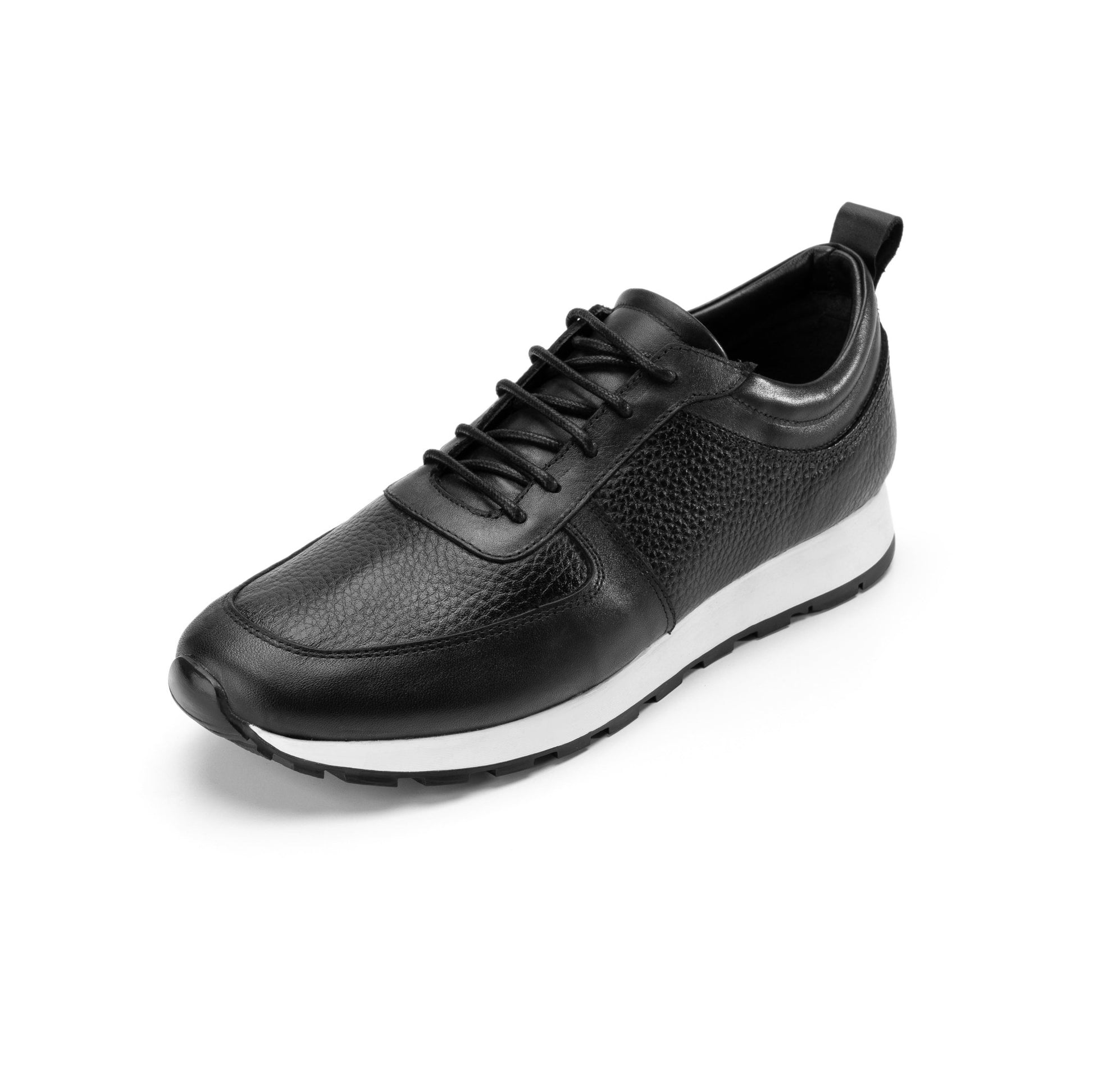 Sneaker | brushed calf leather - Black - Crestshoes