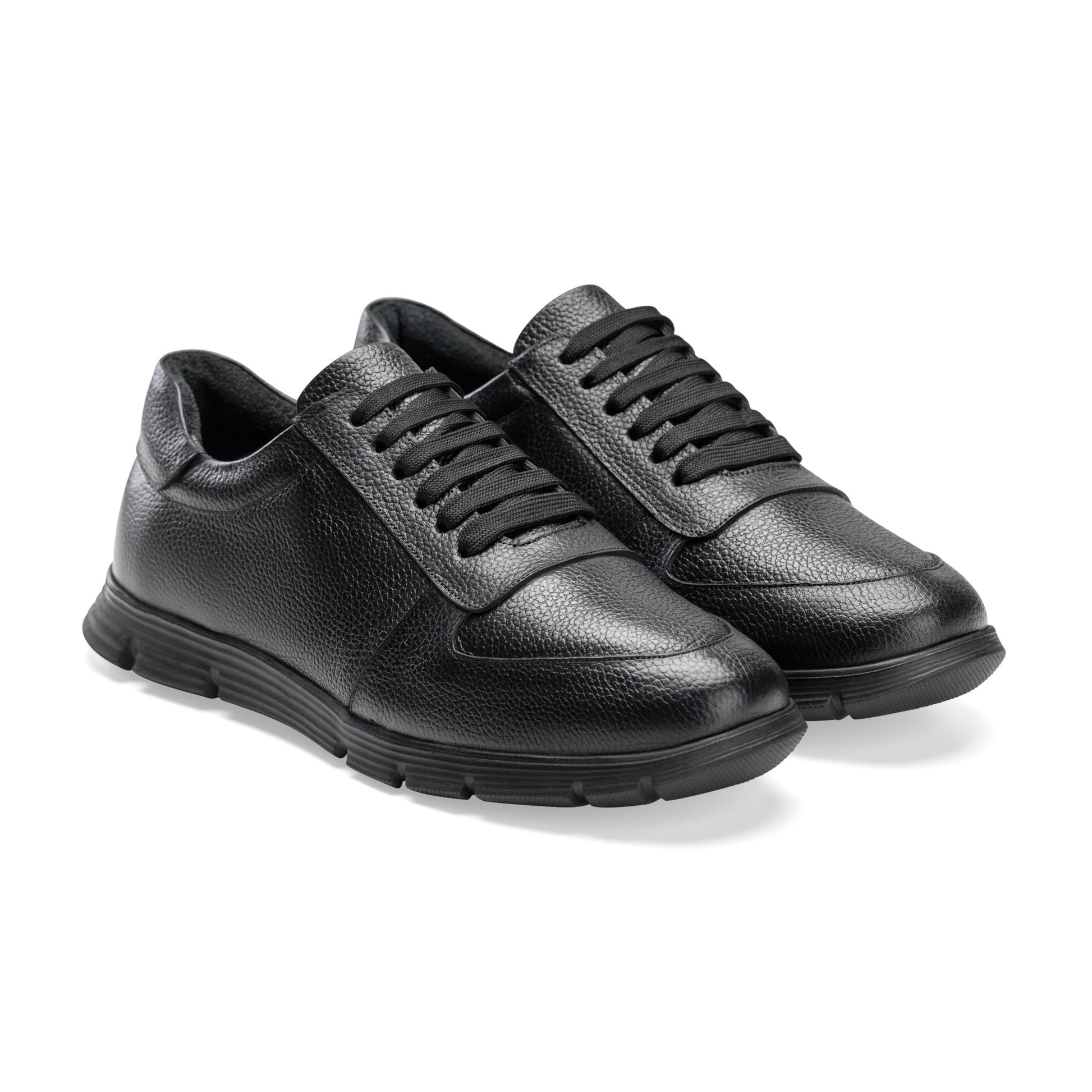 Sneaker | brushed calf leather - Black - Crestshoes