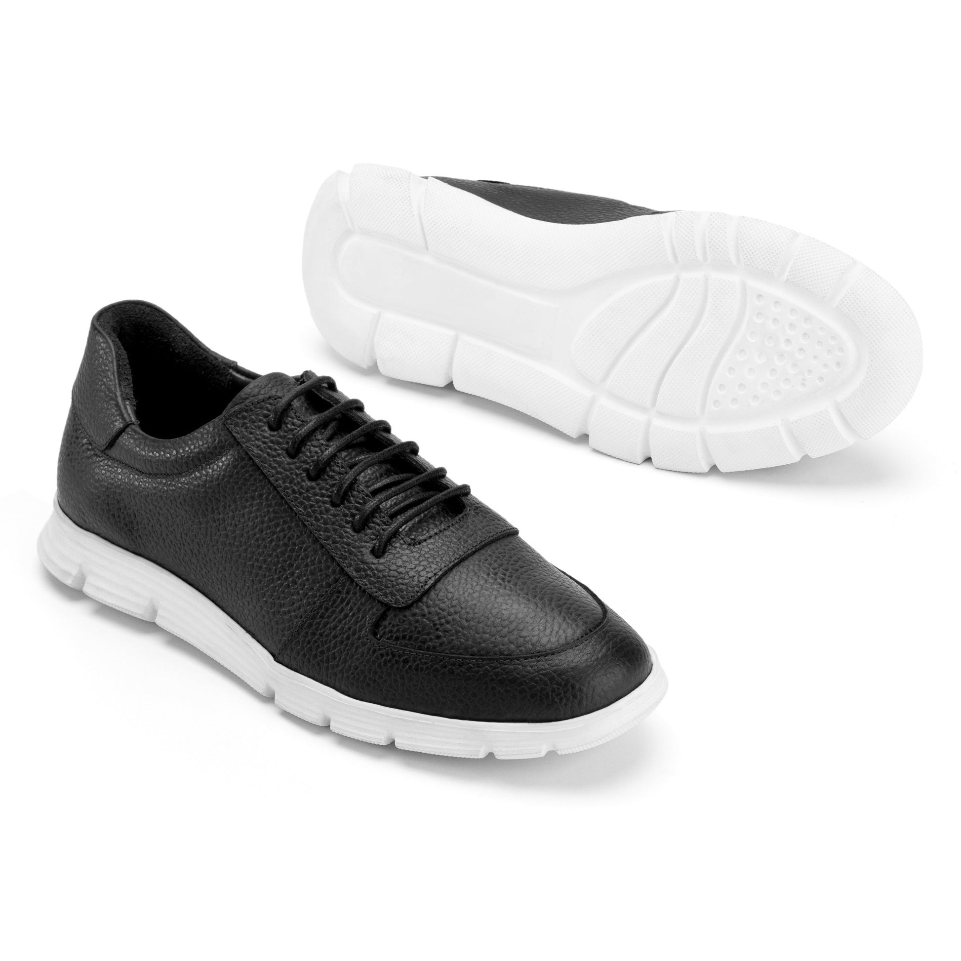 Sneaker | brushed calf leather - Black - Crestshoes