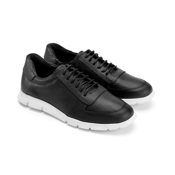 Sneaker | brushed calf leather - Black - Crestshoes