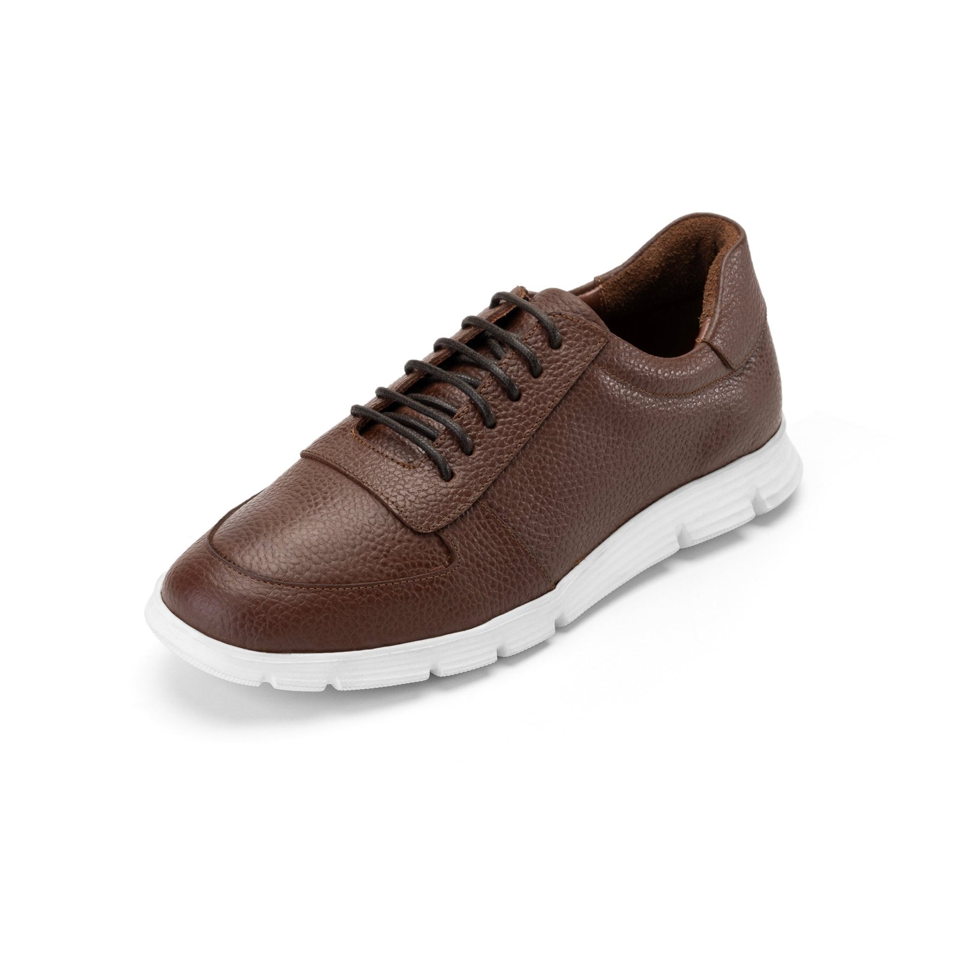 Sneaker | brushed calf leather - Brown - Crestshoes