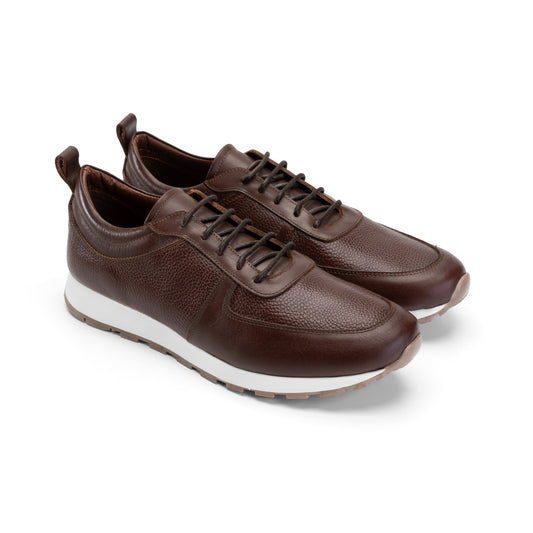 Sneaker | brushed calf leather - Brown