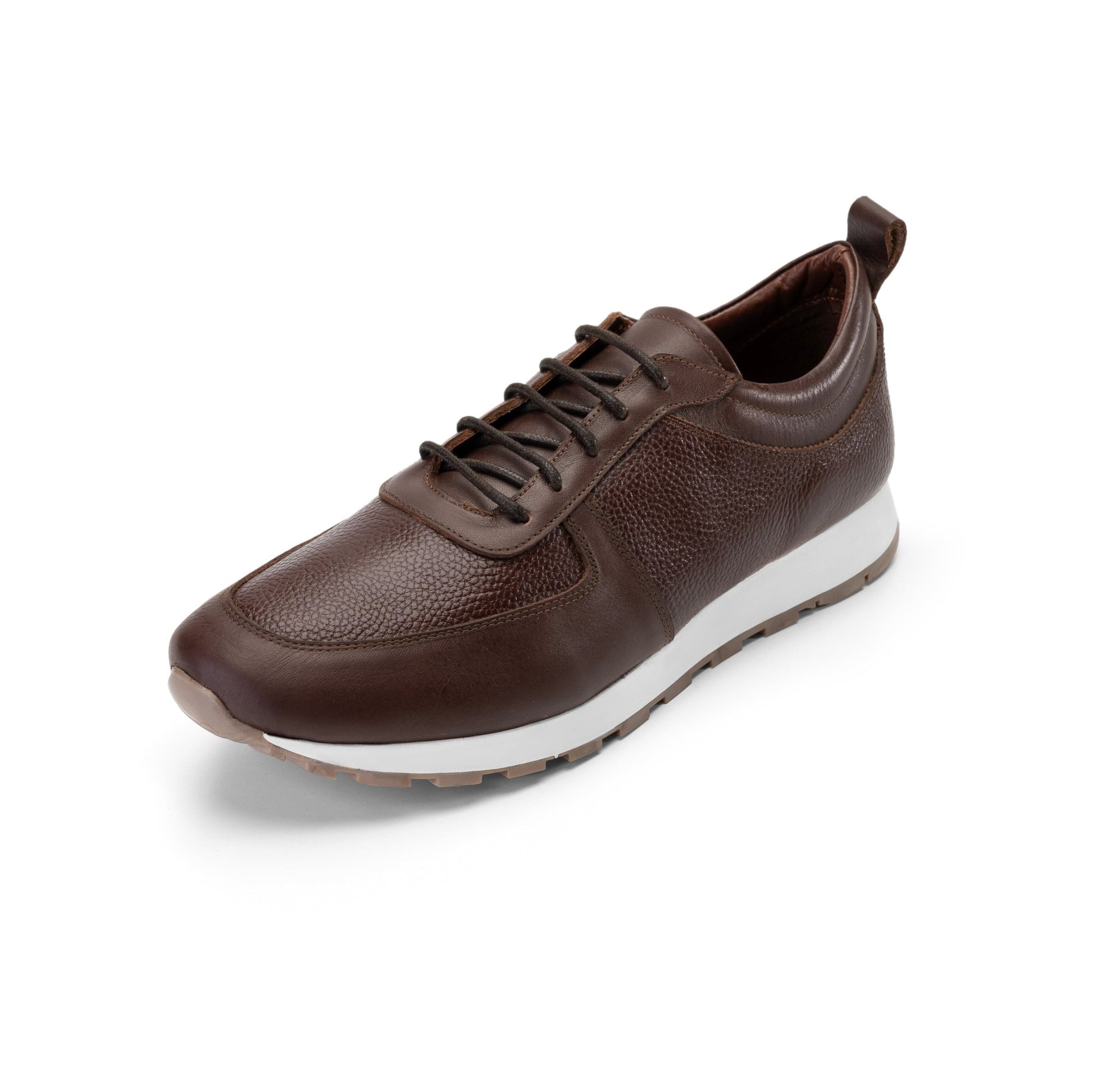 Sneaker | brushed calf leather - Brown - Crestshoes