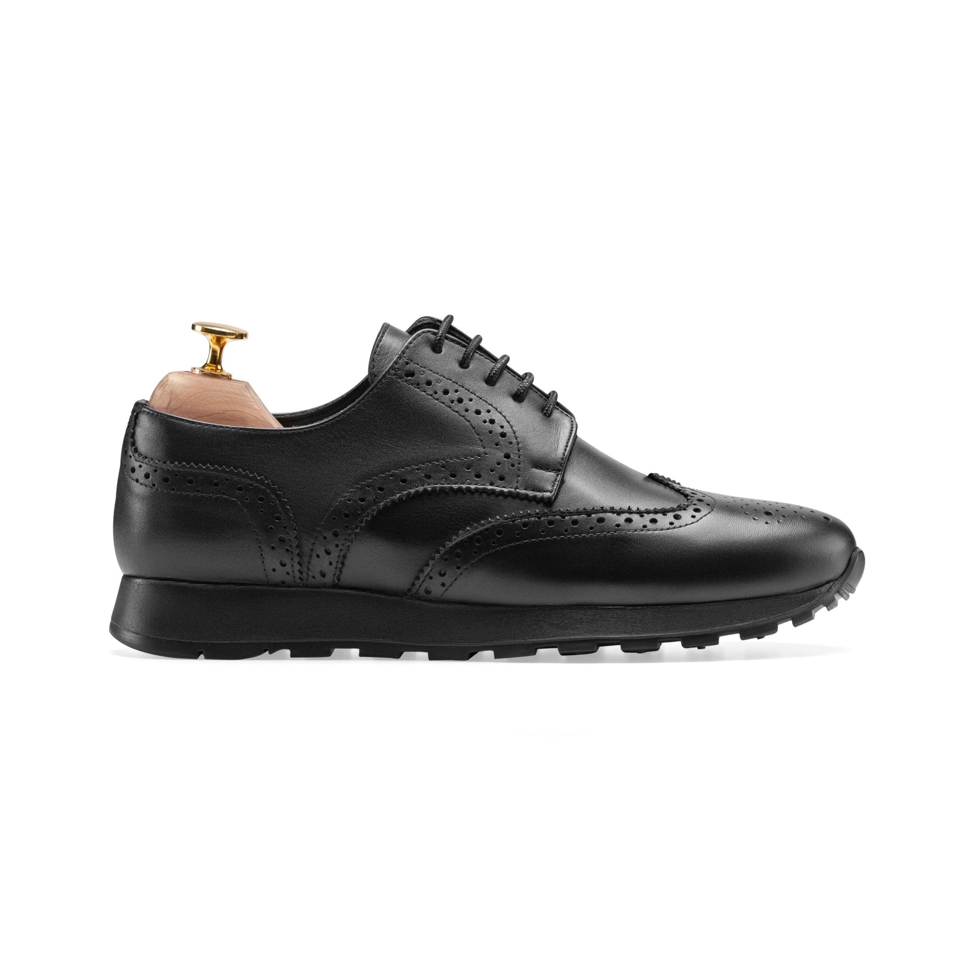 Sneaker| Men Black Leather - Black - Crestshoes