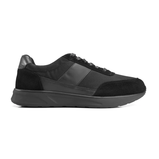 SOFT SPLIT SUEDE TRAINERS - Black