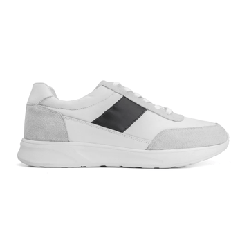 SOFT SPLIT SUEDE TRAINERS - white - Crestshoes