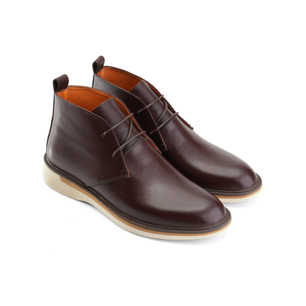 Sophisticated Men's High Brogue Boots - Brown - Crestshoes