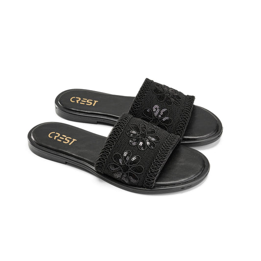 Summer Glow Slides - Black
