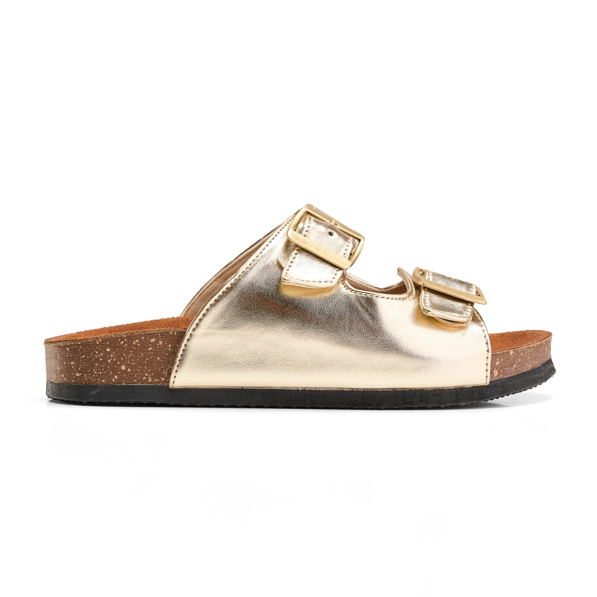 Sunny Buckle Slide - Golden - Crestshoes
