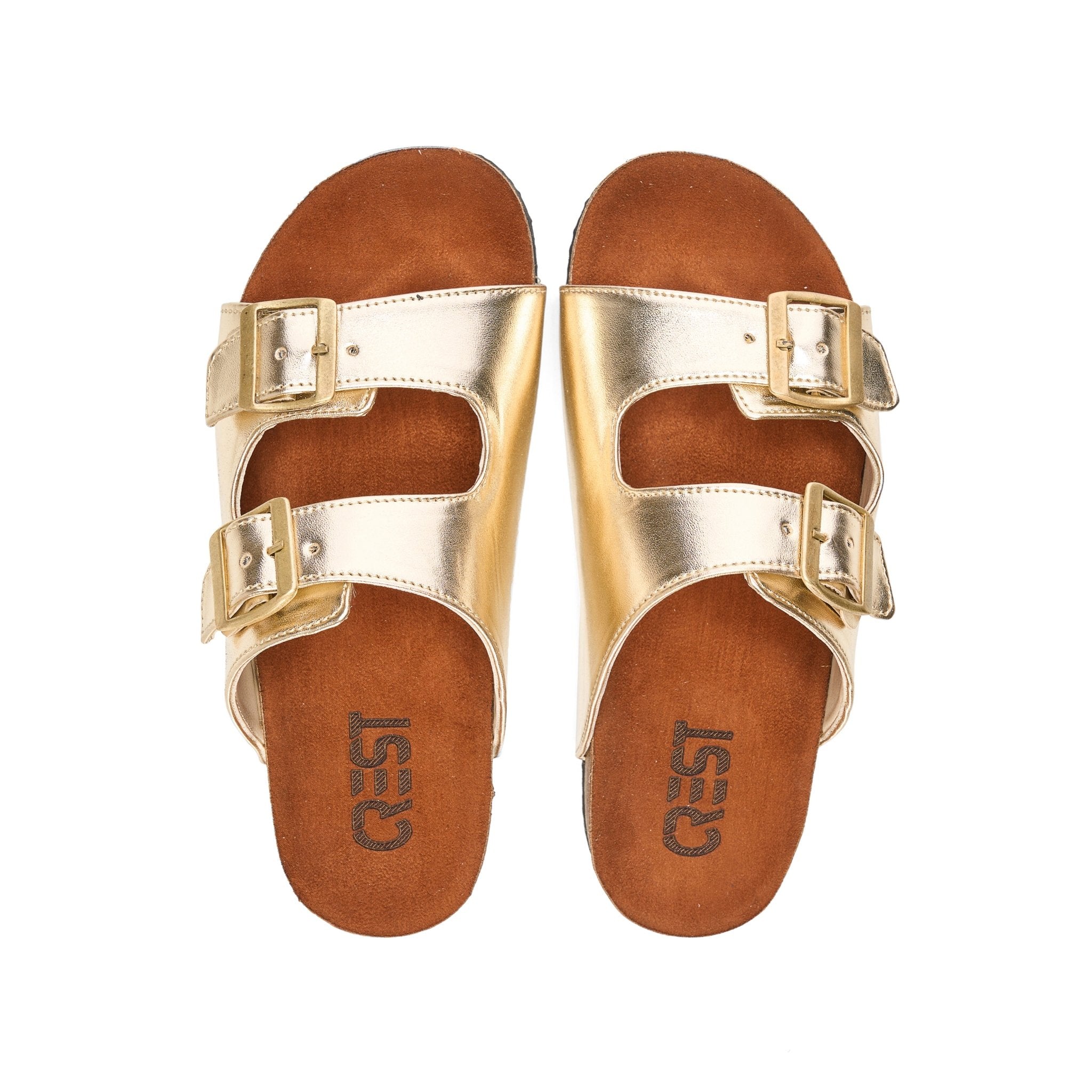 Sunny Buckle Slide - Golden - Crestshoes