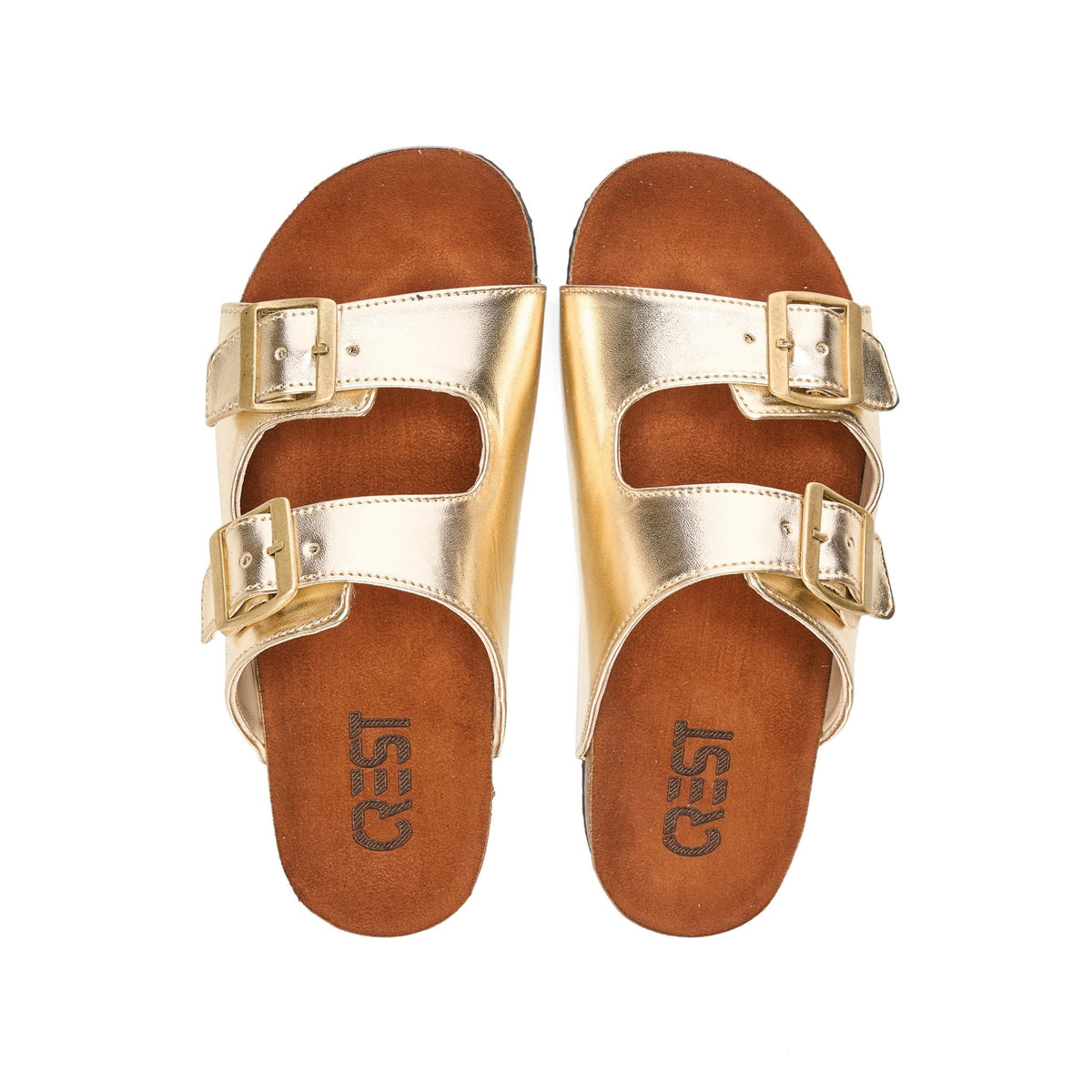 Sunny Buckle Slide - Golden - Crestshoes