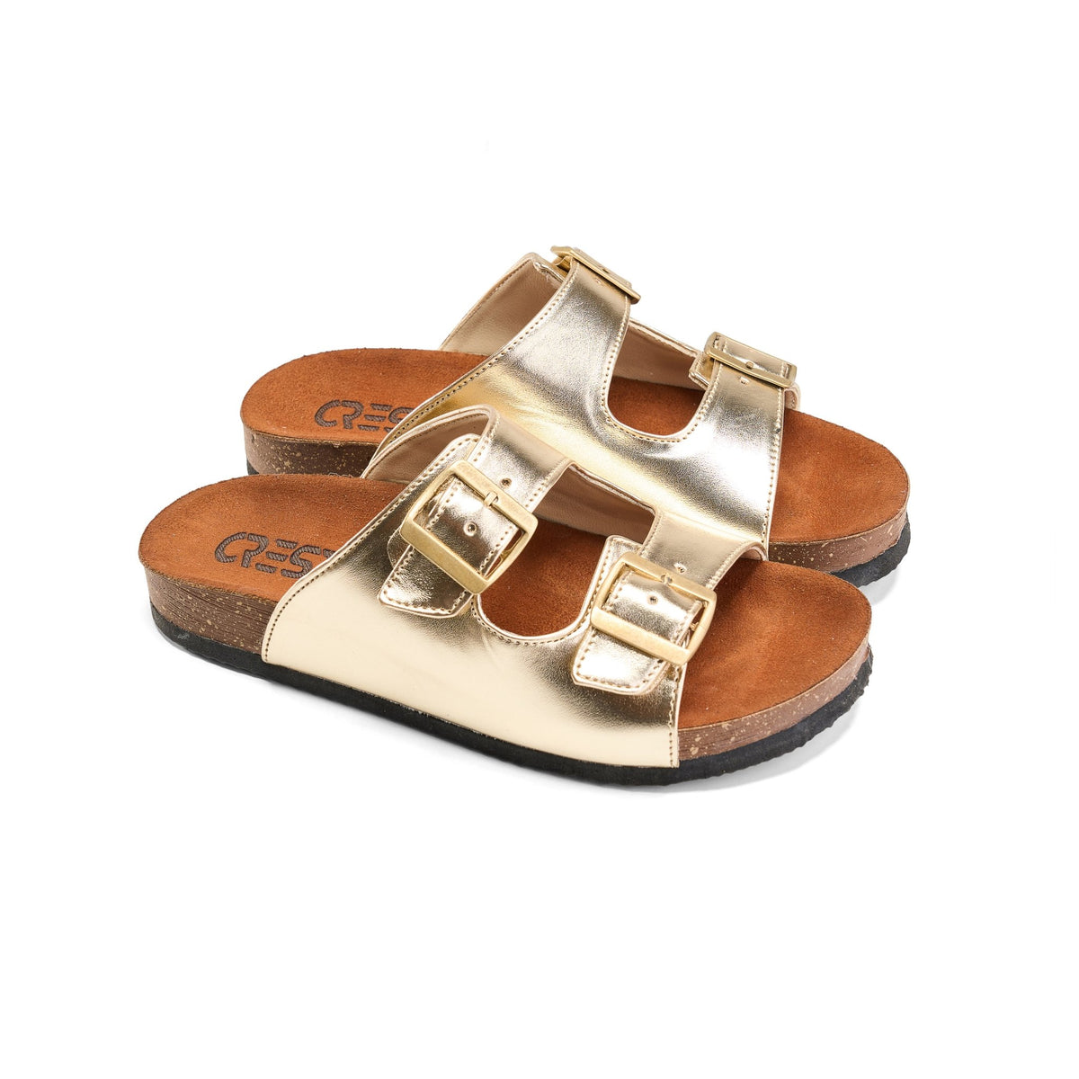 Sunny Buckle Slide - Golden - Crestshoes