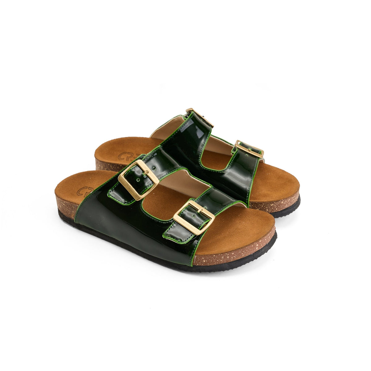 Sunny Buckle Slide - Green - Crestshoes