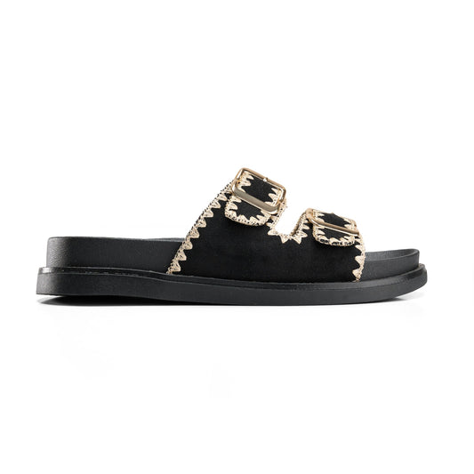 Sunny Vibes Slip-ons-Black