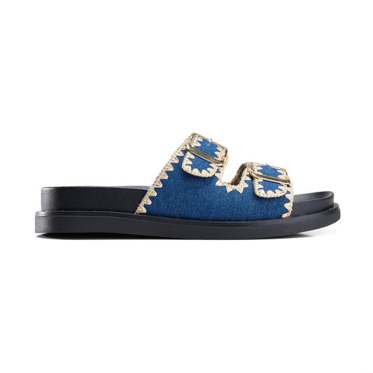 Sunny Vibes Slip-ons-Blue