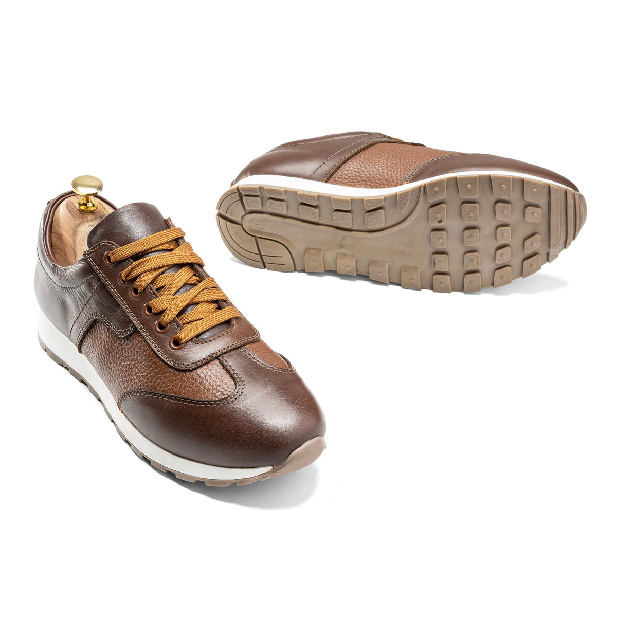 Timeless Tan Sneakers | Brown - Crestshoes