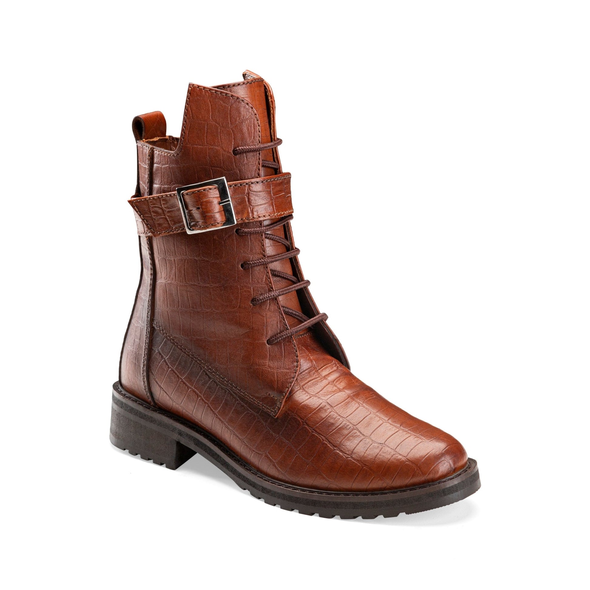 Vagabond Boots - Crocodile Brown - Crestshoes