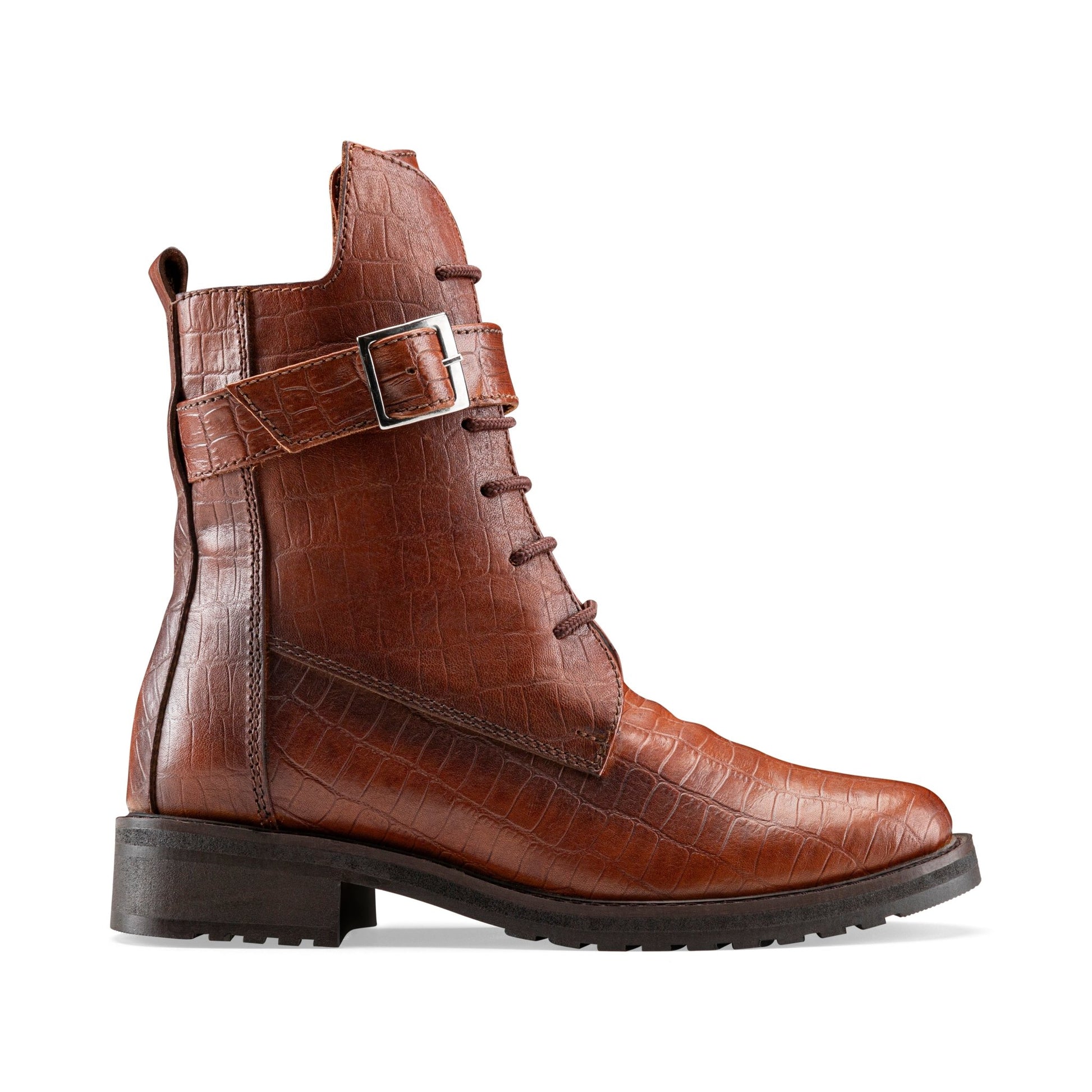 Vagabond Boots - Crocodile Brown - Crestshoes