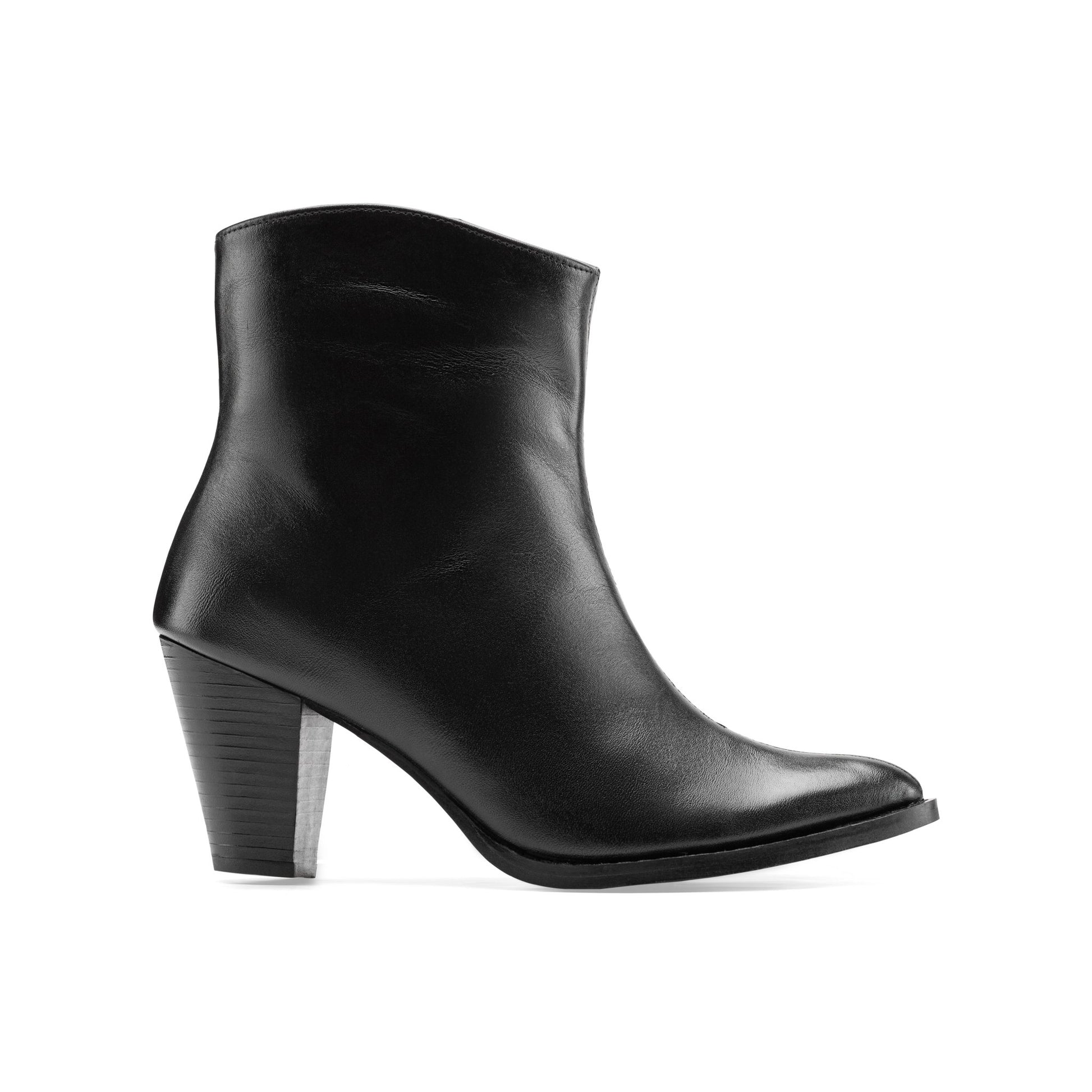 Vagabond Heel Boots - Black - Crestshoes