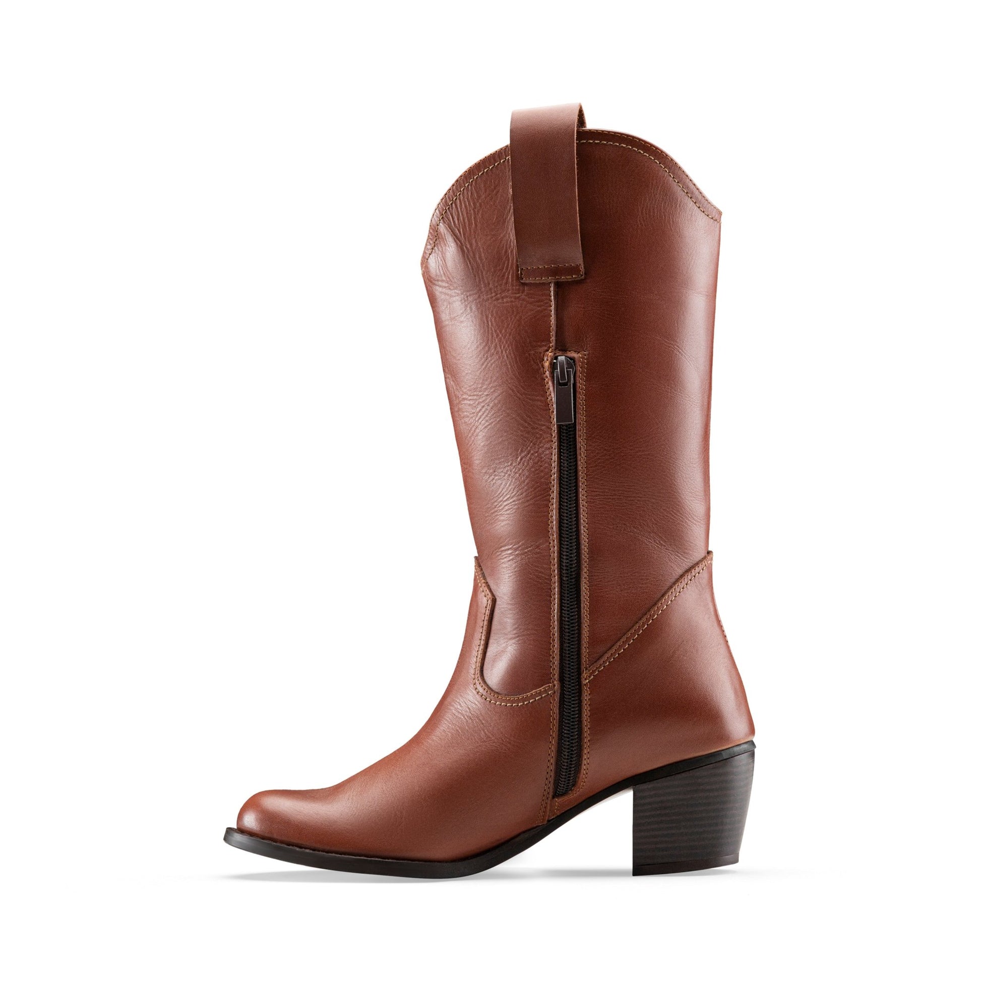 Vagabond Heel Boots - Brown - Crestshoes