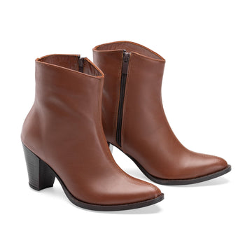 Vagabond Heel Boots - Brown - Crestshoes