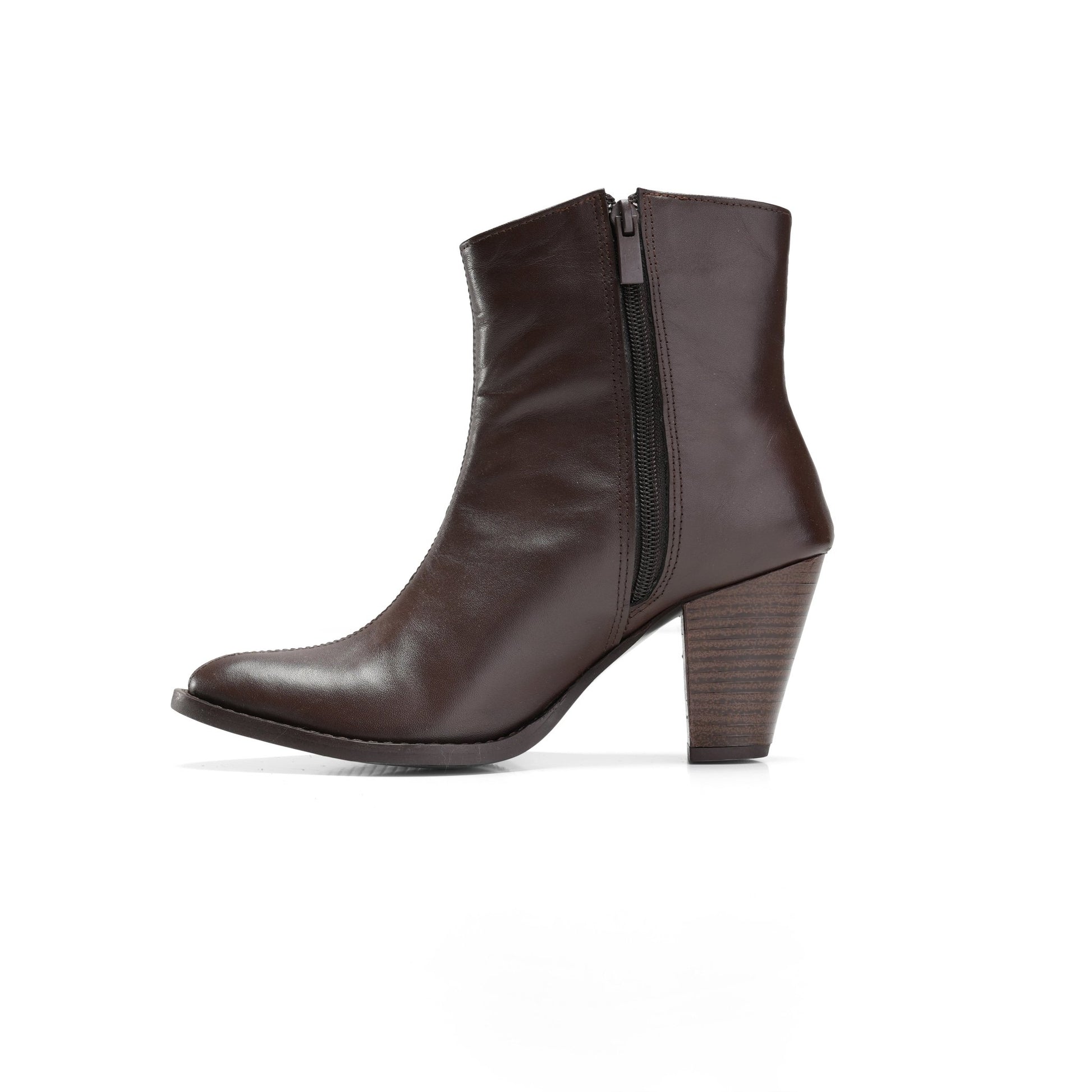 Vagabond Heel Boots - Brown - Crestshoes