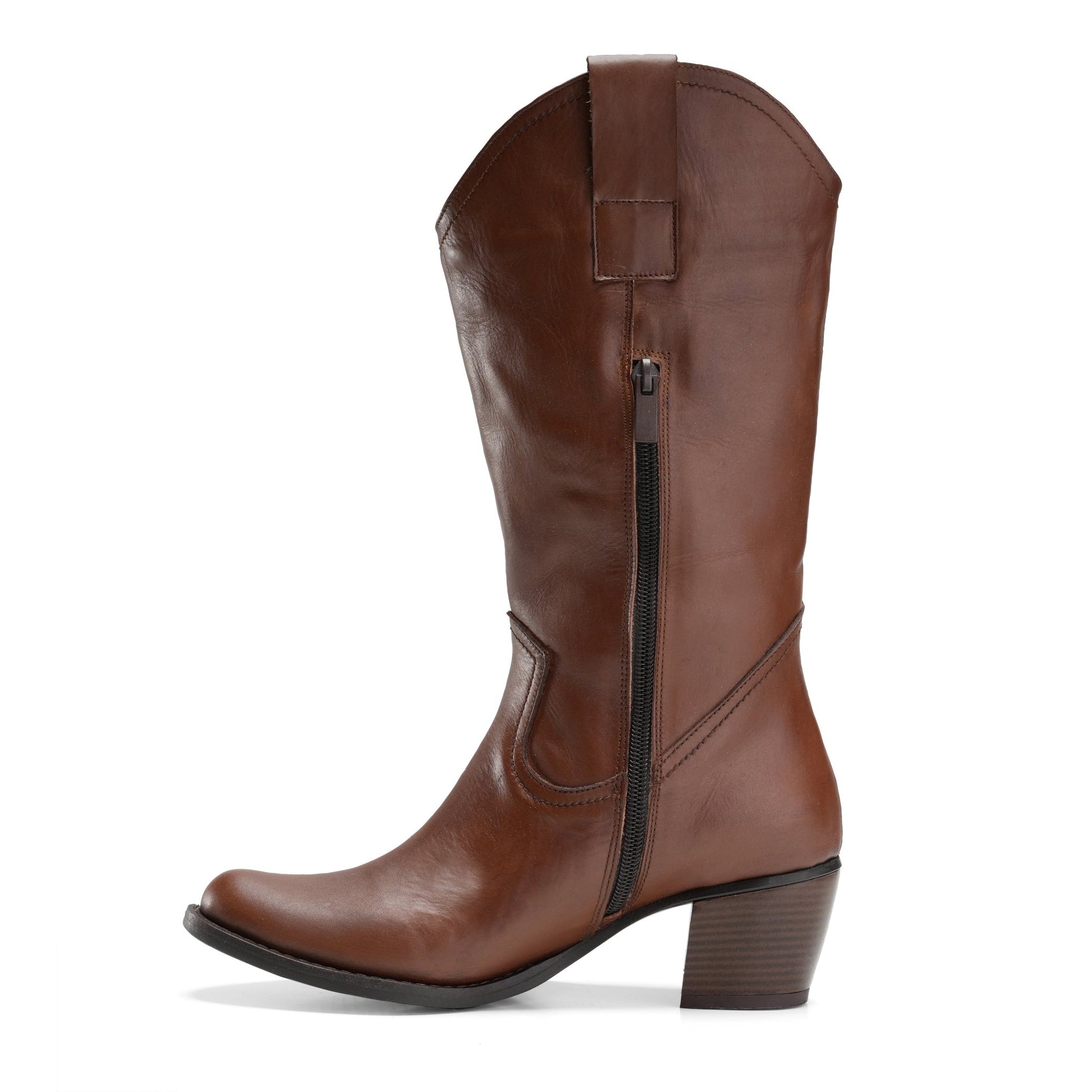 Vagabond Heel Boots - Brown - Crestshoes