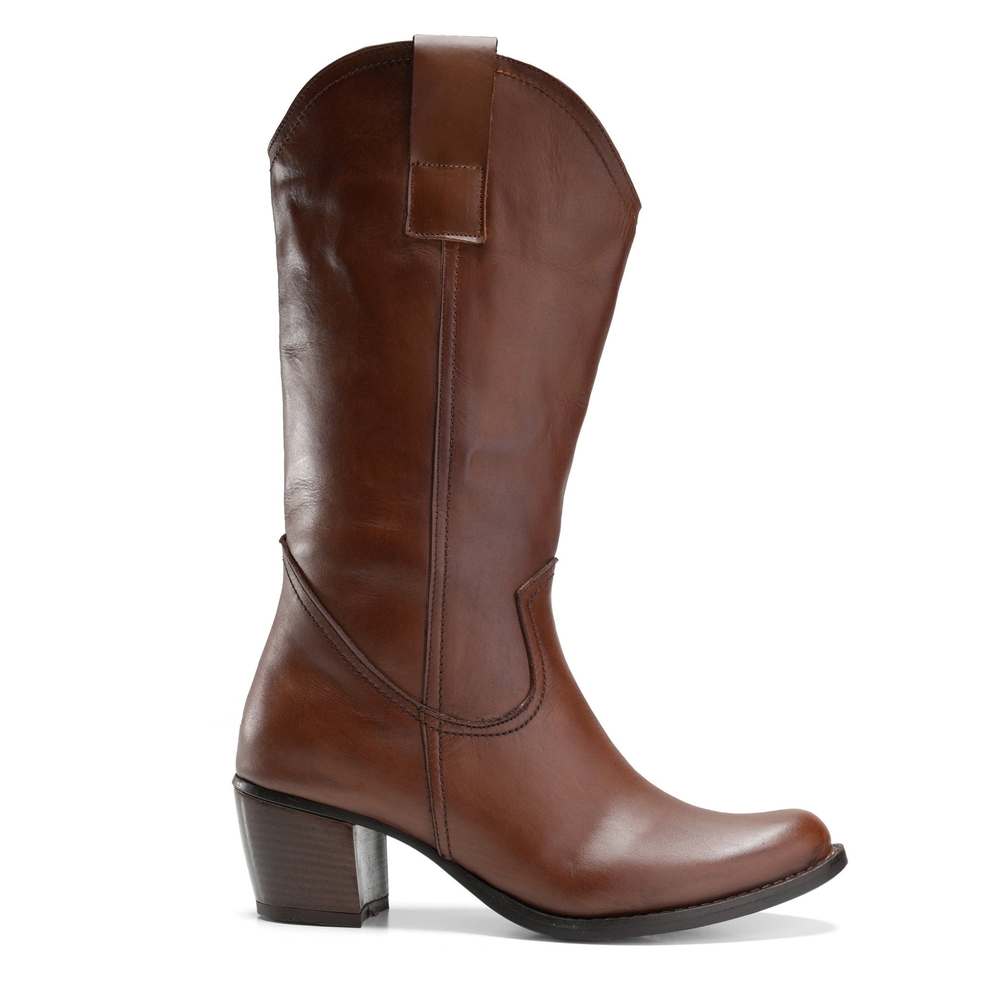 Vagabond Heel Boots - Brown - Crestshoes